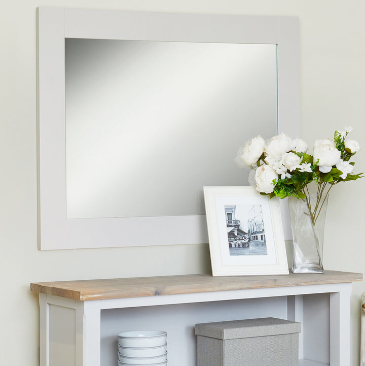 Ridley Grey Overmantle Wall Mirror Landscape or Portrait - The Orchard Home and Gifts